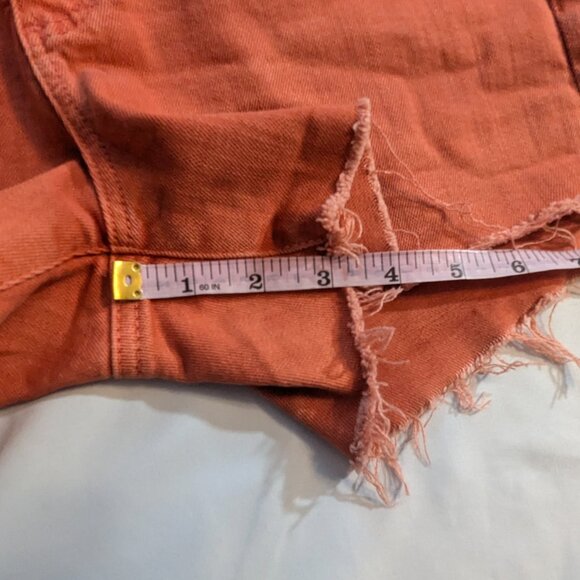 AG Adriano Goldschmied Denim Size 27R Burnt Orange Frayed Hem Shorts - Picture 10 of 12
